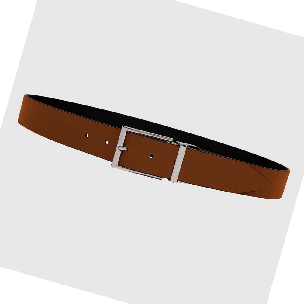 Men\'s Ecco Italian Reverse Belts Brown | SG 813YXF